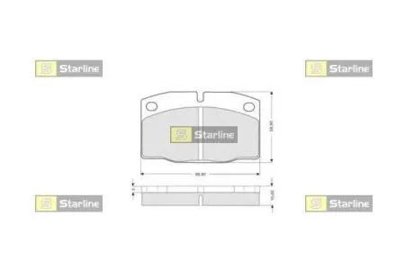 Тормозные колодки. к-кт. STARLINE BD S021