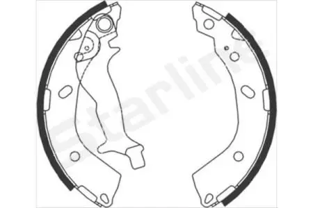 Гальмiвнi колодки. к-кт. Starline STARLINE BC 08760