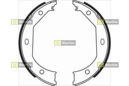 Тормозные колодки. к-кт. STARLINE BC 08090