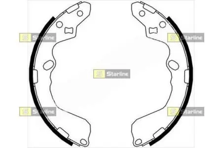 Гальмівні колодки барабанні STARLINE BC 07190 (фото 1)