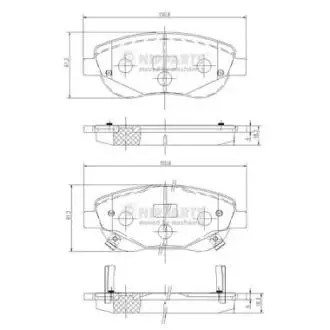 Тормозные колодки. к-кт. NIPPARTS N3602135