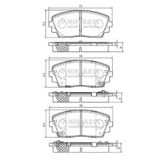 Гальмiвнi колодки. к-кт. NIPPARTS N3600332