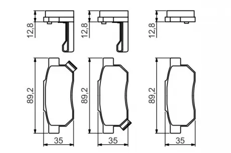 Тормозные колодки. дисковые BOSCH 0986495256 (фото 1)