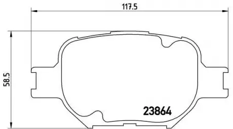 Тормозные колодки. к-кт. BREMBO P83 054