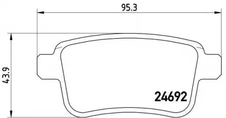 Тормозные колодки. к-кт. BREMBO P68 043