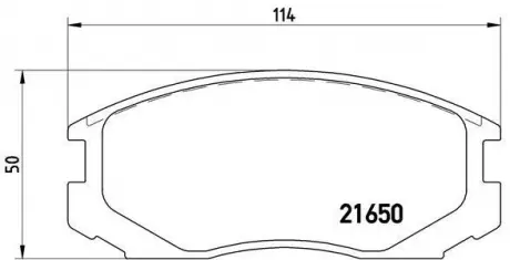 Тормозные колодки. к-кт. BREMBO P54 015