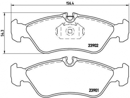 Тормозные колодки. к-кт. BREMBO P50 082