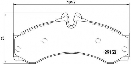 Тормозные колодки. к-кт. BREMBO P50 028