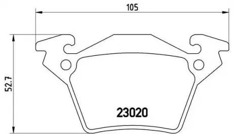 Тормозные колодки. к-кт. BREMBO P50 032