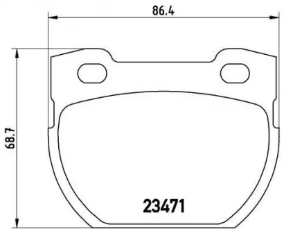 Тормозные колодки. к-кт. BREMBO P44 006