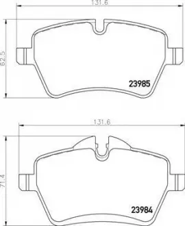 Тормозные колодки. к-кт. BREMBO P06 086