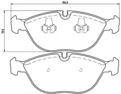 Тормозные колодки. к-кт. BREMBO P06 019