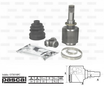 Шарнир приводного вала PASCAL G73018PC