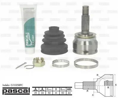 Шарнір прівідного валу PASCAL G10358PC