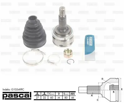 Шарнір прівідного валу PASCAL G10349PC