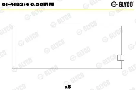 Пiдшіпнік шатуна (к-кт) Glyco 01-4183/4 0.50MM