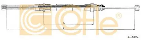 Трос стоянкового гальма COFLE 11.6592