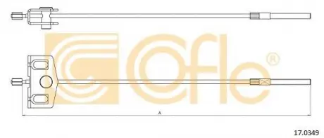 Трос стояночного тормоза COFLE 17.0349
