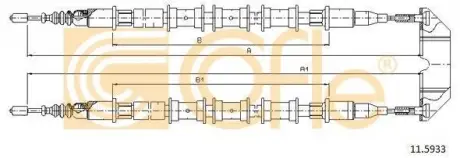 Трос стоянкового гальма COFLE 11.5933