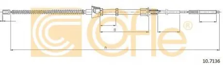Трос стояночного тормоза COFLE 10.7136