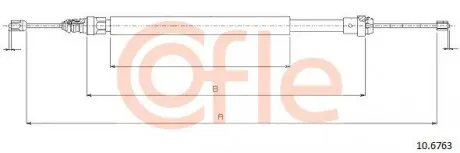 Трос стоянкового гальма COFLE 10.6763
