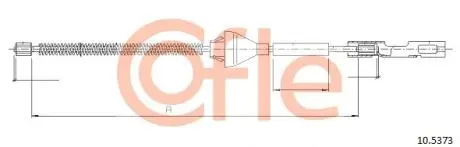 Трос стояночного тормоза COFLE 10.5373 (фото 1)