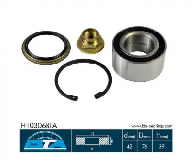 Подшипник колеса.комплект BTA H10306BTA