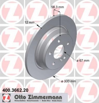 Тормозные диски ZIMMERMANN 400366220