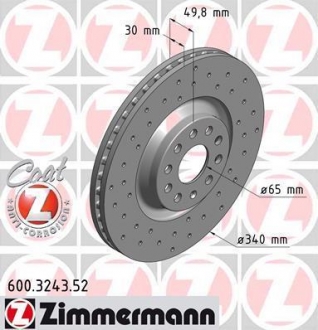 Тормозные диски ZIMMERMANN 600324352 (фото 1)