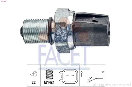 Включатель заднего хода FACET 7.6265