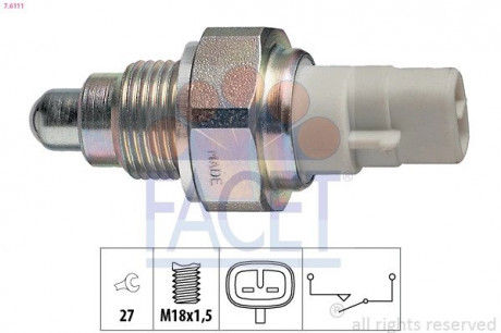 Включатель заднего хода FACET 7.6111