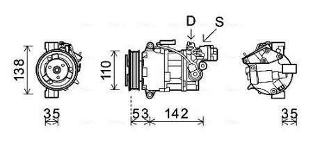 Компрессор кондиционера AVA AVA COOLING BWA K393