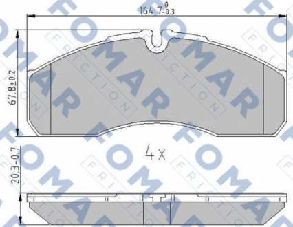 Колодки тормозные дисковые FOMAR FO 933581