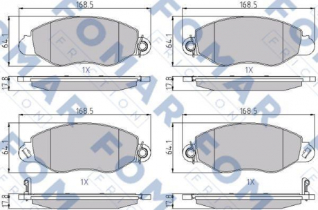 Колодки гальмівні дискові FOMAR FO 684781