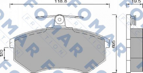 Колодки тормозные дисковые FOMAR FO 488581 (фото 1)