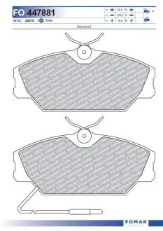 Колодки тормозные дисковые FOMAR FO 447881