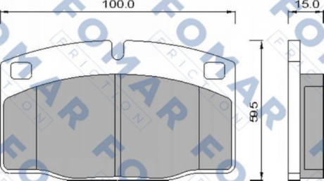 Колодки тормозные дисковые FOMAR FO 426981 (фото 1)