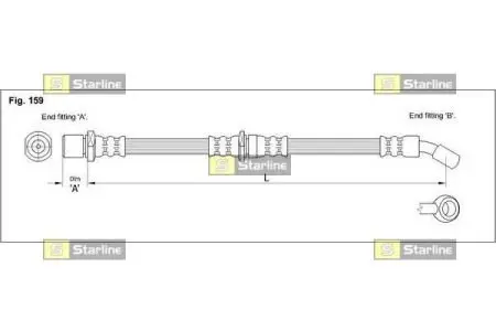Тормозной шланг STARLINE HA ST.1150