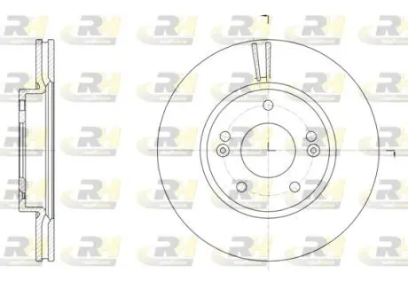 Фото 1 - гальмівний диск ROADHOUSE 6150710 Гальмівний диск ROADHOUSE 6150710 (фото 1)