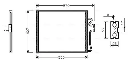 Радиатор кондиционера AVA AVA COOLING BW 5192