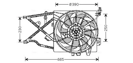 Вентилятор (комплект) AVA AVA COOLING OL 7505