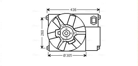 Вентилятор (комплект) AVA AVA COOLING CN 7541