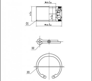 Подшипники ступицы колеса STARLINE LO 00663