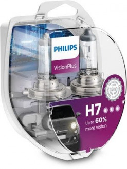 Автолампа VisionPlus H7 PX26d 55 W прозрачная PHILIPS 12972VPS2