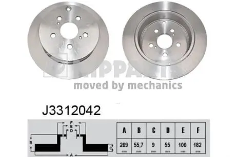 Тормозной диск NIPPARTS J3312042