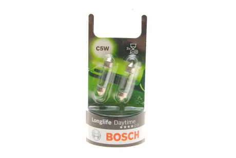 Автолампа Longlife Daytime C5W SV8,5-8 5 W прозрачная BOSCH 1987301060