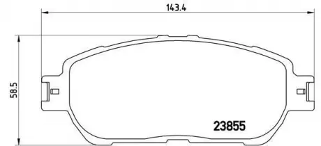 Тормозные колодки к-кт. BREMBO P83 105