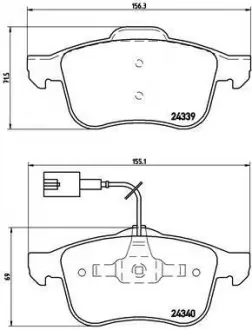 Тормозные колодки к-кт. BREMBO P23 103