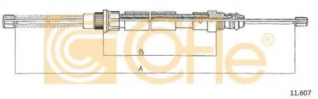 Трос стояночного тормоза COFLE 11.607 (фото 1)