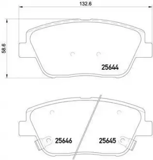 Тормозные колодки к-кт. BREMBO P30 066